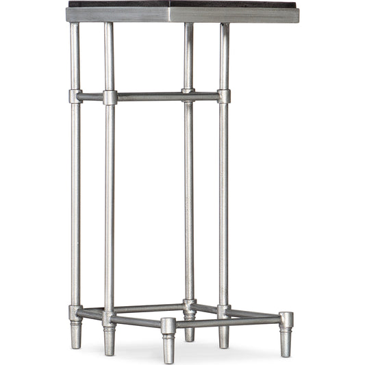 St. Armand Chairside Table by Hooker Furniture. Made from acacia solids with round metal tube, metal sheet in a modern style.