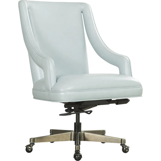 Meira Executive Swivel Tilt Chair by Hooker Furniture in metal. Made from leather in a modern style.