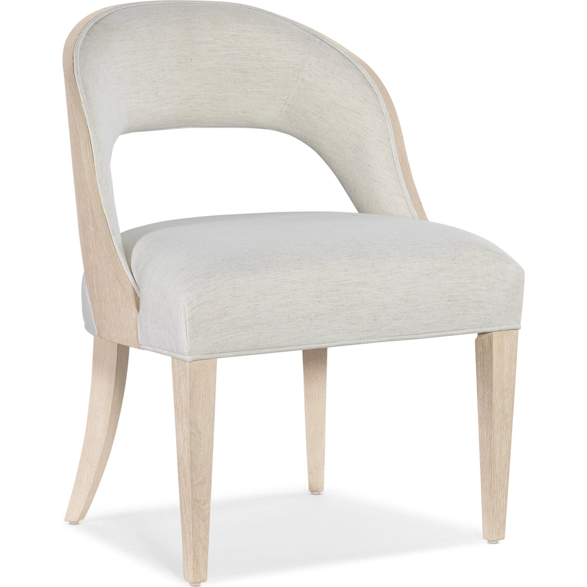 Nouveau Chic Side Chair (Set of 2) by Hooker Furniture in nomad snow and sandstone. Made from oak veneers, fabric in a modern style.