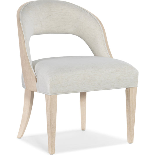 Nouveau Chic Side Chair (Set of 2) by Hooker Furniture in nomad snow and sandstone. Made from oak veneers, fabric in a modern style.