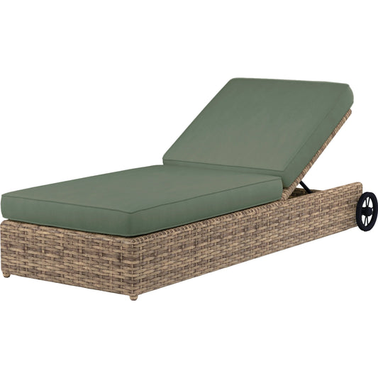 Havana Outdoor Adjustable Chaise by Sunset West in tobacco. Made from resin wicker in a modern style.