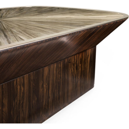 Terra Pedestal Cocktail Table by Jonathan Charles in natural straw. Made from main straw in a unique style.