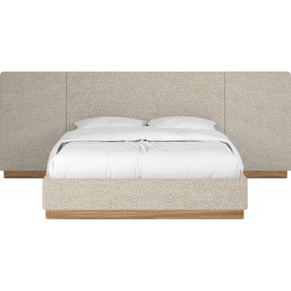 Portico Upholstered Bed with End Panel by A.R.T. Furniture in sienna. Made from parawood solids, foam, fabric in a modern style.