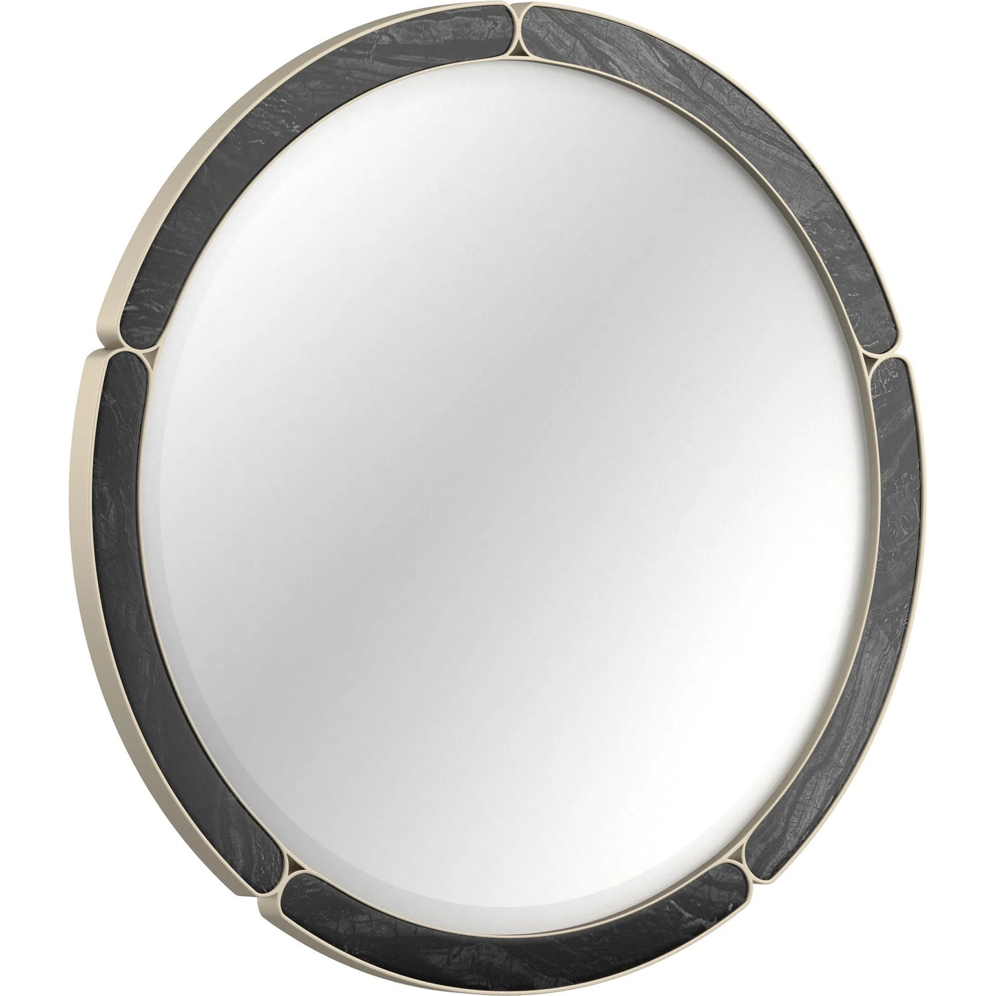 001 SI-2250463 | Primary Silo | Cabochon Mirror by Caracole in whisper of gold. Made from metal, mirror, stone in a unique style.