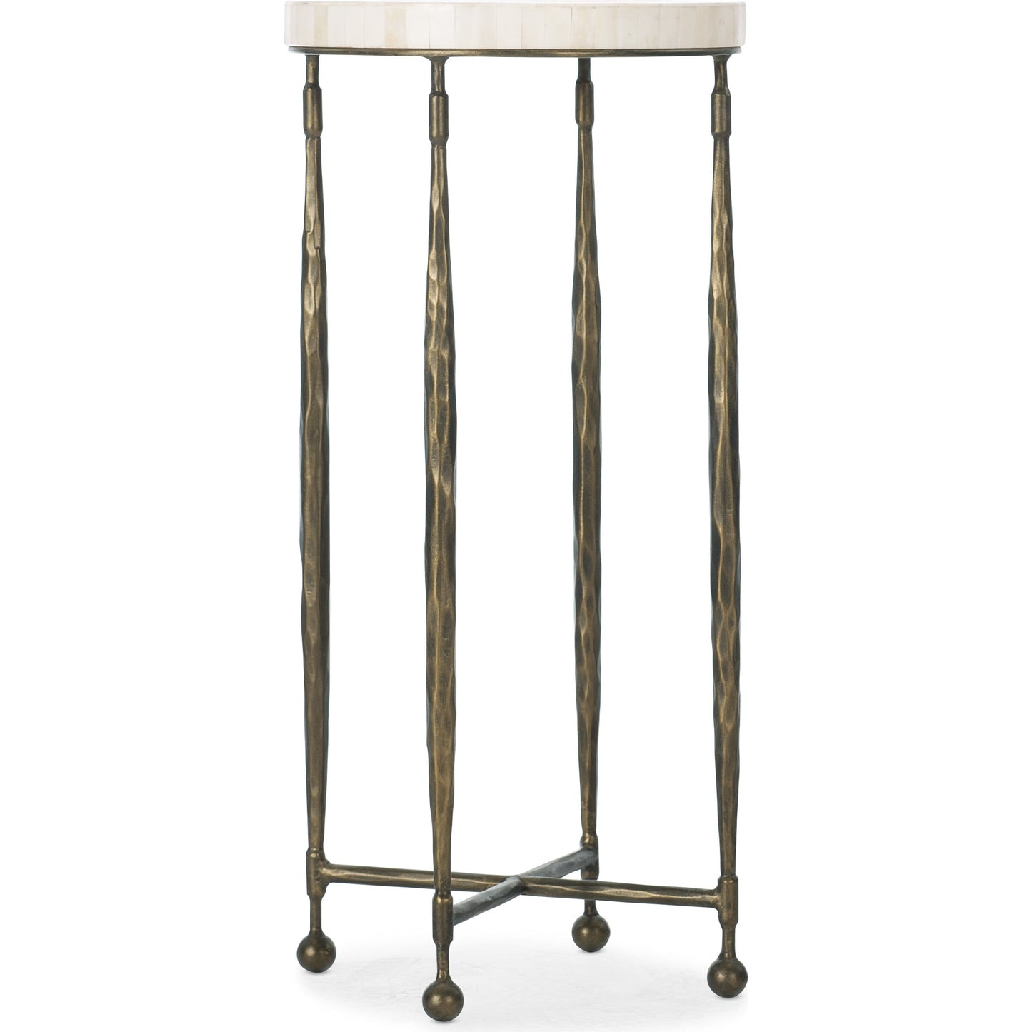 001 SI-1873094 | Additional Silo | Commerce & Market Martini Table by Hooker Furniture in gold. Made from bone inlay, iron in a transitional style.