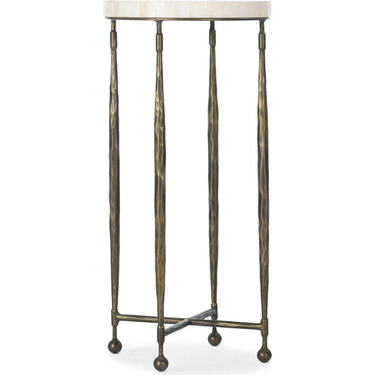 Commerce & Market Martini Table by Hooker Furniture in gold. Made from bone inlay, iron in a transitional style.