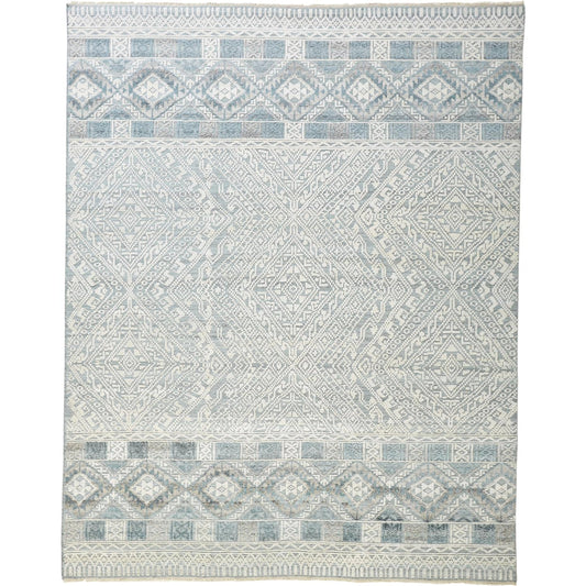 Payton Transitional Diamond Rug - 6495F by Feizy. Made from viscose, wool in a unique style.