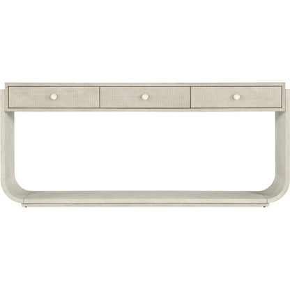 Modern Mood Console Table by Hooker Furniture. Made from oak veneers, raffia in a modern style.