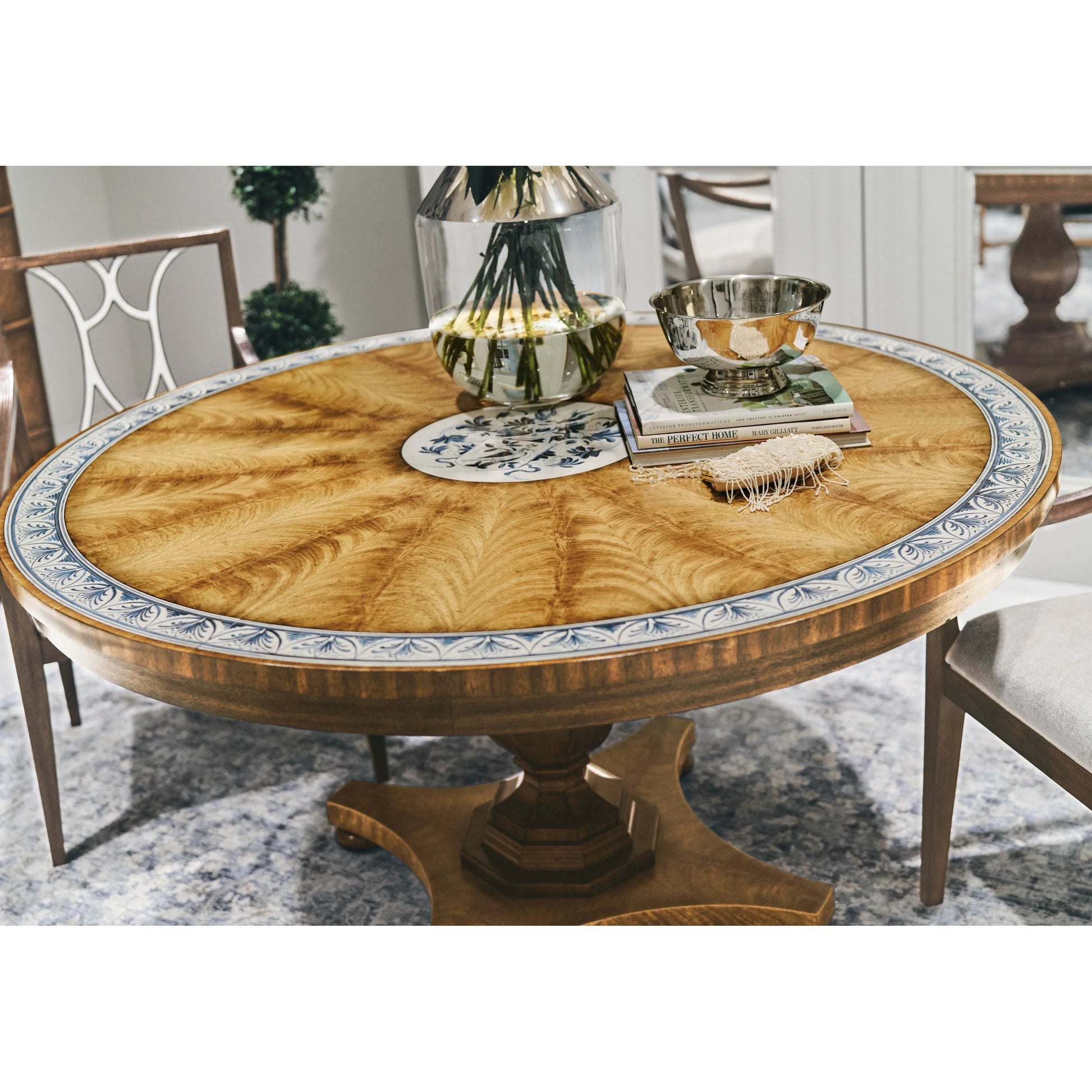 Osborne Arm Chair (Set of 2) by Jonathan Charles in brown and medium brown mahogany. Made from mahogany, foam, fabric, eggshell in a modern style.