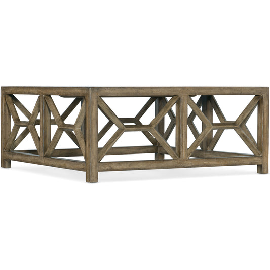 Sundance Coffee Table by Hooker Furniture in cliffside. Made from hardwoods, stone veneers in a modern style.