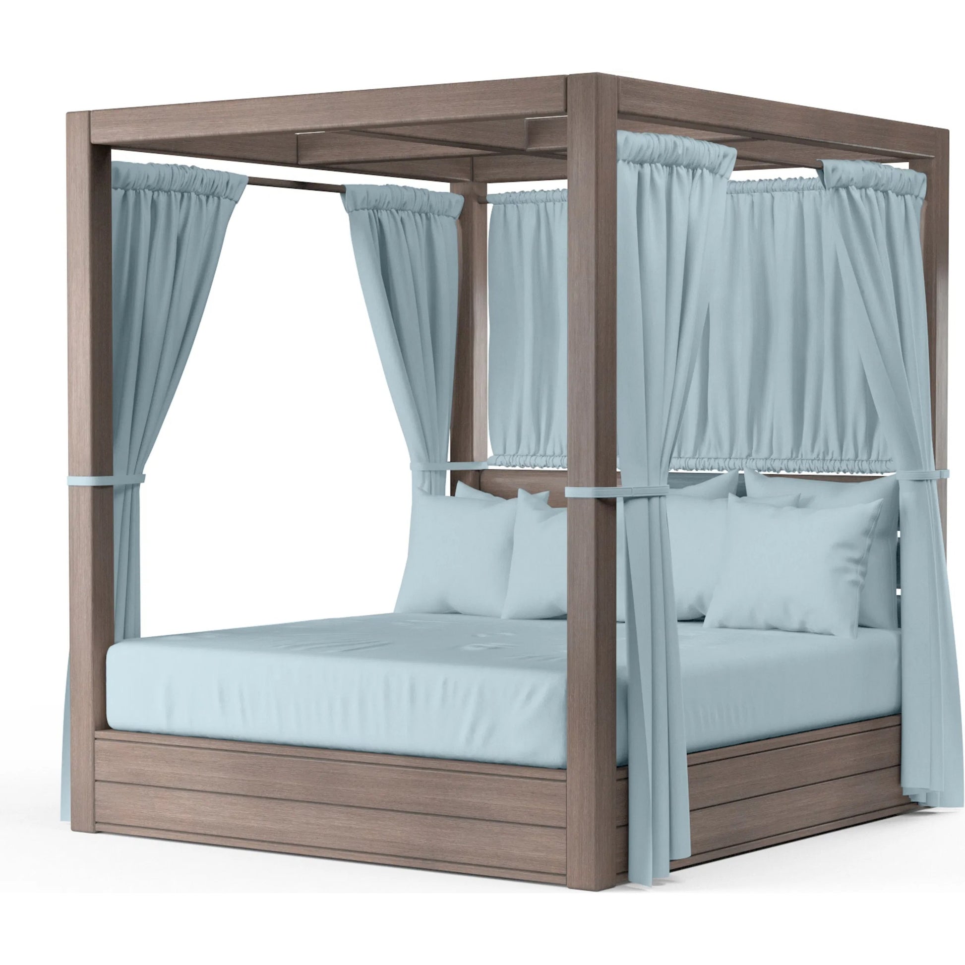 Laguna Outdoor Resort King Daybed by Sunset West in browns. Made from aluminum in a modern style.