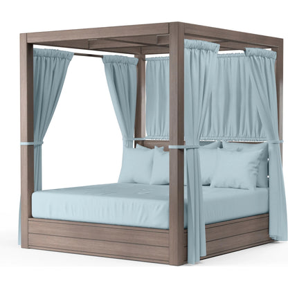 Laguna Outdoor Resort King Daybed by Sunset West in browns. Made from aluminum in a modern style.