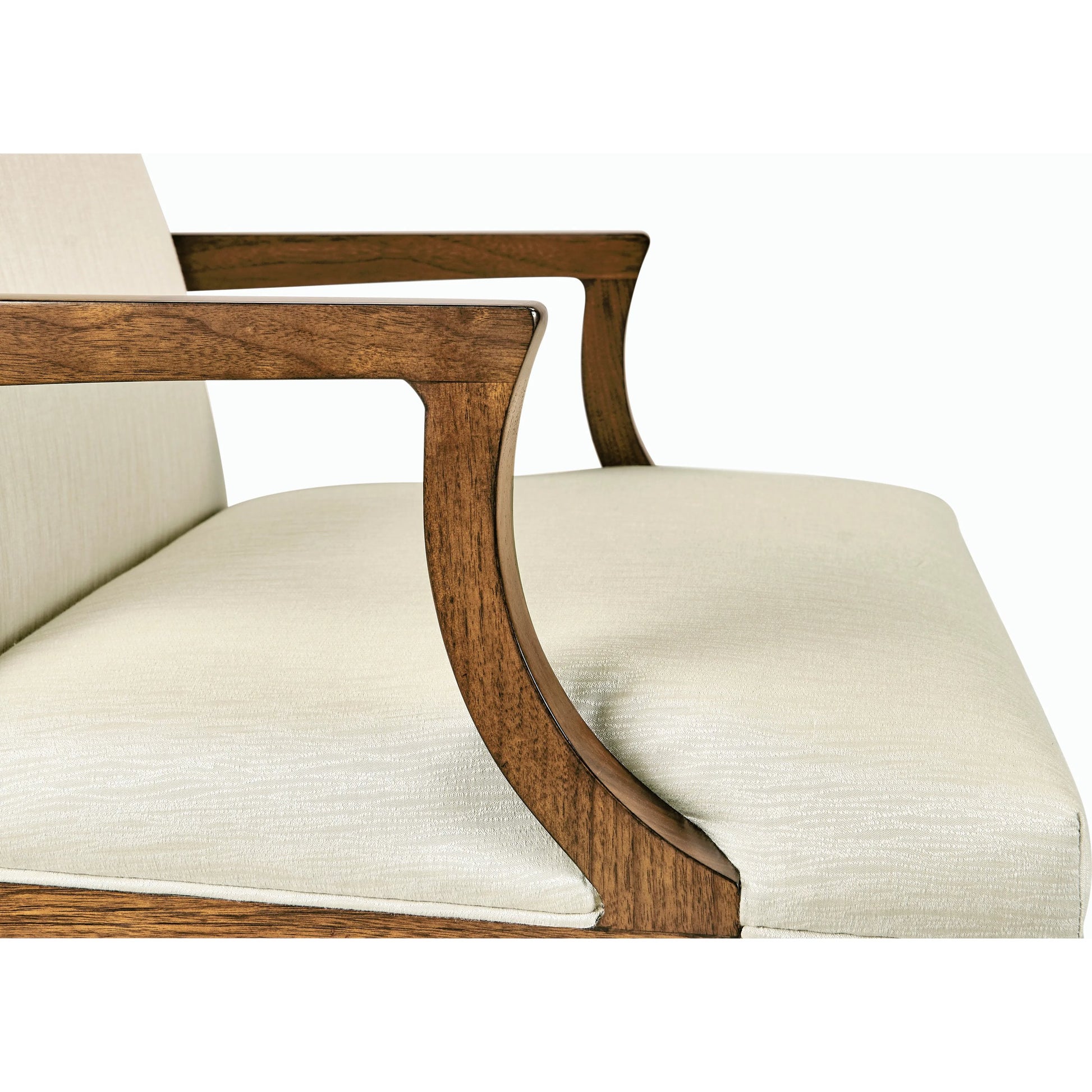 Toulouse Arm Chair by Jonathan Charles in walnut. Made from walnut in a modern style.