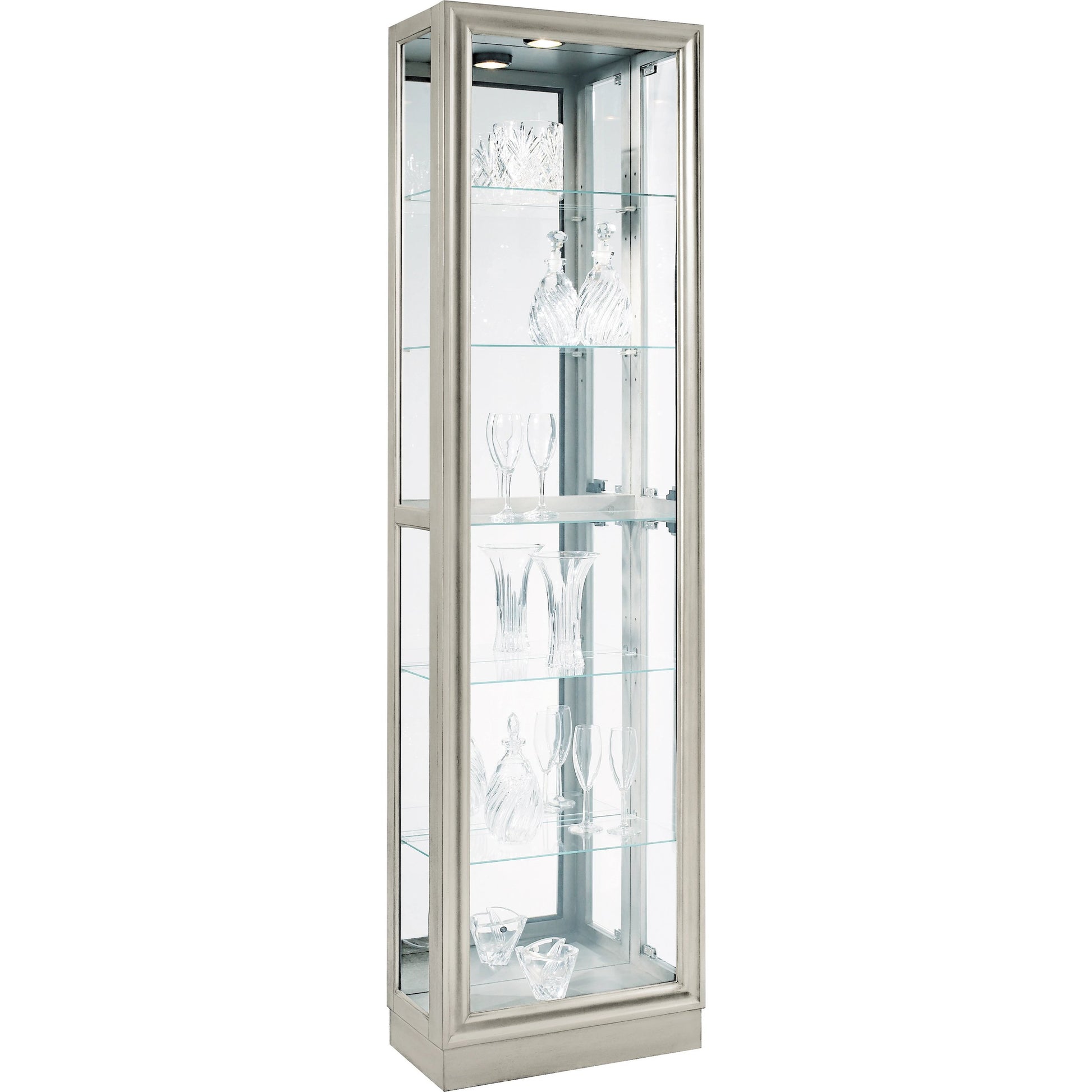Curios Curio by Pulaski Furniture in platinum. Made from select hardwoods in a modern style.
