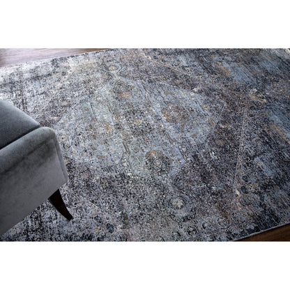 Sarrant Transitional Rug - 3963F by Feizy in gray, silver, ivory. Made from viscose, polyester in a unique style.