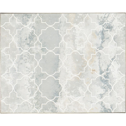 Lapilli End Table by Hooker Furniture in silver. Made from metal, stone veneer in a modern style.