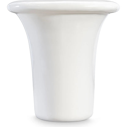 Poca Side Table by Bernhardt in white, cream. Made from concrete in a unique style.