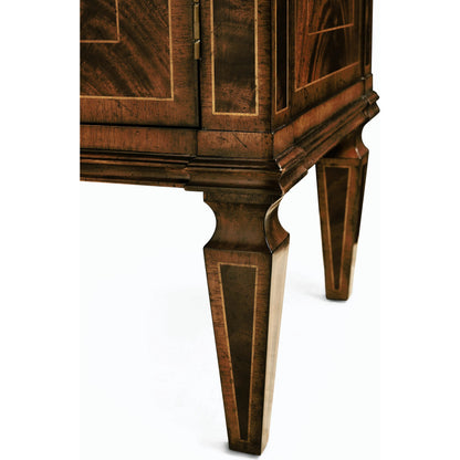Buckingham Regency Style Mahogany Credenza by Jonathan Charles in brown and medium antique mahogany. Made from acacia in a traditional style.