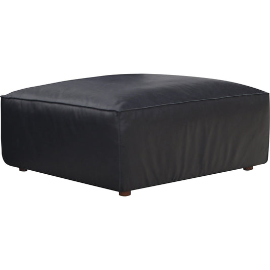 Form Ottoman by Moe's Home Collection. Made from upholstery: full top-grain leather, solid wood, plywood frame, high density foam, feather fill, zig zag spring support in a modern style.