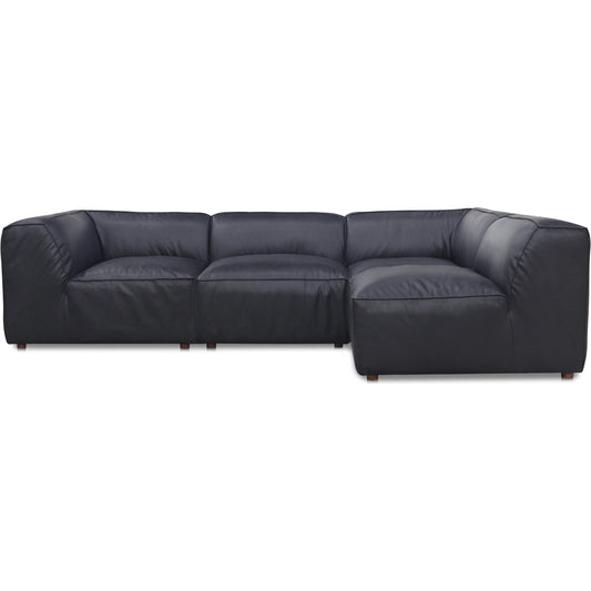 Form Signature Modular Sectional by Moe's Home Collection. Made from upholstery: full top-grain leather, high density foam, feather fill, zig zag spring support in a modern style.