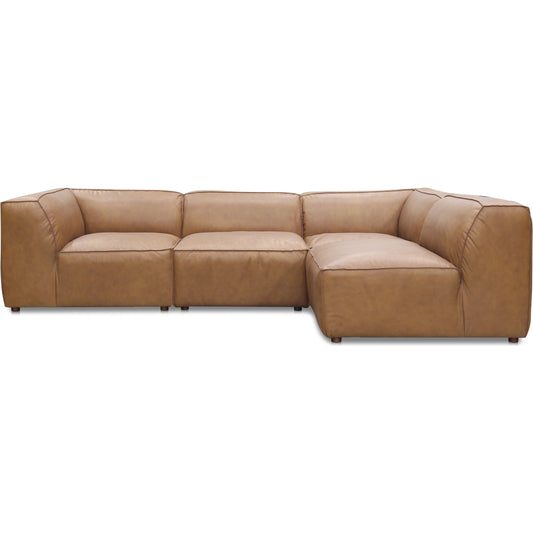 Form Signature Modular Sectional by Moe's Home Collection. Made from upholstery: full top-grain leather, high density foam, feather fill, zig zag spring support in a modern style.