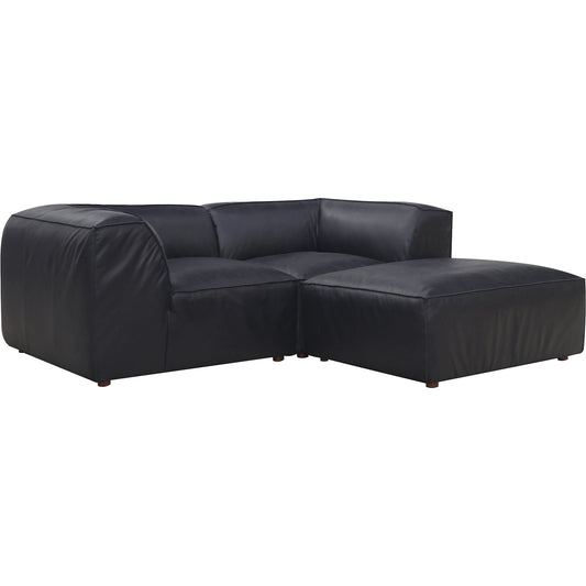 Form Nook Modular Sectional by Moe's Home Collection. Made from upholstery: full top-grain leather, solid wood, plywood frame, high density foam, feather fill, zig zag spring support in a modern style.