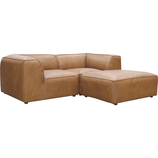 Form Nook Modular Sectional by Moe's Home Collection. Made from upholstery: full top-grain leather, solid wood, plywood frame, high density foam, feather fill, zig zag spring support in a modern style.