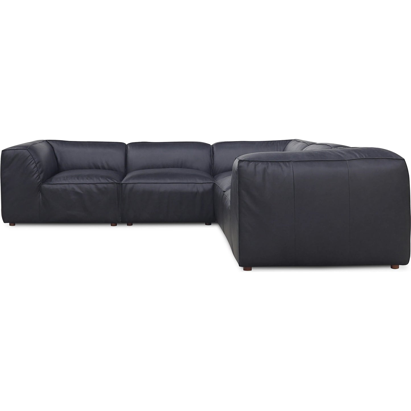 007 SI-1985228 | Additional Silo | Form L Modular Sectional by Moe's Home Collection in black. Made from upholstery: full top-grain leather, solid wood, plywood frame, high density foam, feather fill, zig zag spring support in a modern style.