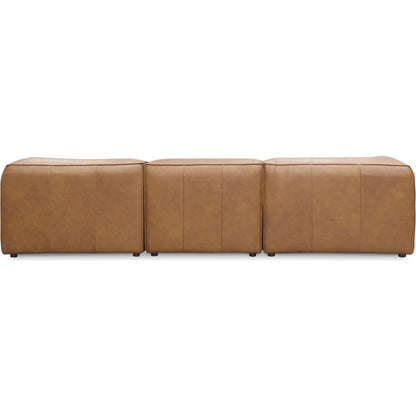 Form Classic L Modular Sectional by Moe's Home Collection in sonoran tan. Made from upholstery: full top-grain leather, solid wood, plywood frame, high density foam, feather fill, zig zag spring support in a modern style.