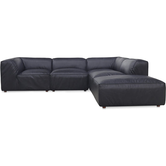 Form Dream Modular Sectional by Moe's Home Collection. Made from upholstery: full top-grain leather, solid wood, plywood frame, high density foam, feather fill, zig zag spring support in a modern style.