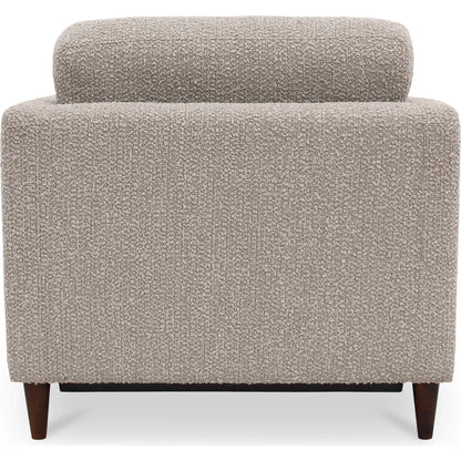 Bridgers Power Recliner Chair by Moe's Home Collection in tan leather. Made from upholstery: 100% top grain leather, high density foam, feather fill, solid red meranti wood frame, webbing seat, recliner: metal, okin motor