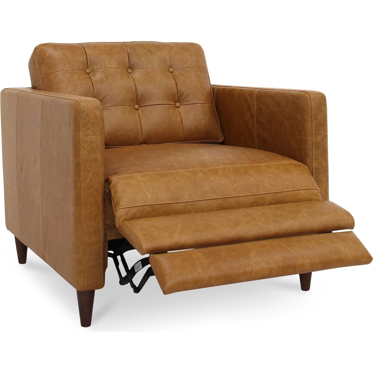 003 SI-2367919 | Additional Silo | Bridgers Power Recliner Chair by Moe's Home Collection in tan leather. Made from upholstery: 100% top grain leather, high density foam, feather fill, solid red meranti wood frame, webbing seat, recliner: metal, okin motor