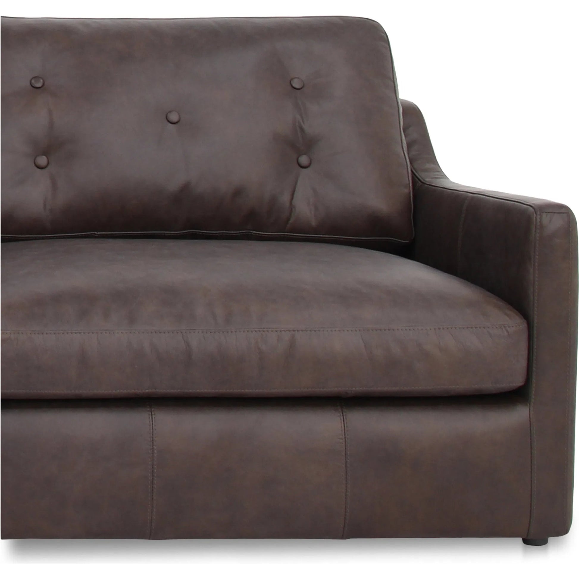 Thurlow Corner Modular Sectional by Moe's Home Collection in espresso. Made from upholstery: 100% top grain leather, high density foam, feather fill, solid red meranti wood frame, webbing seat in a unique style.