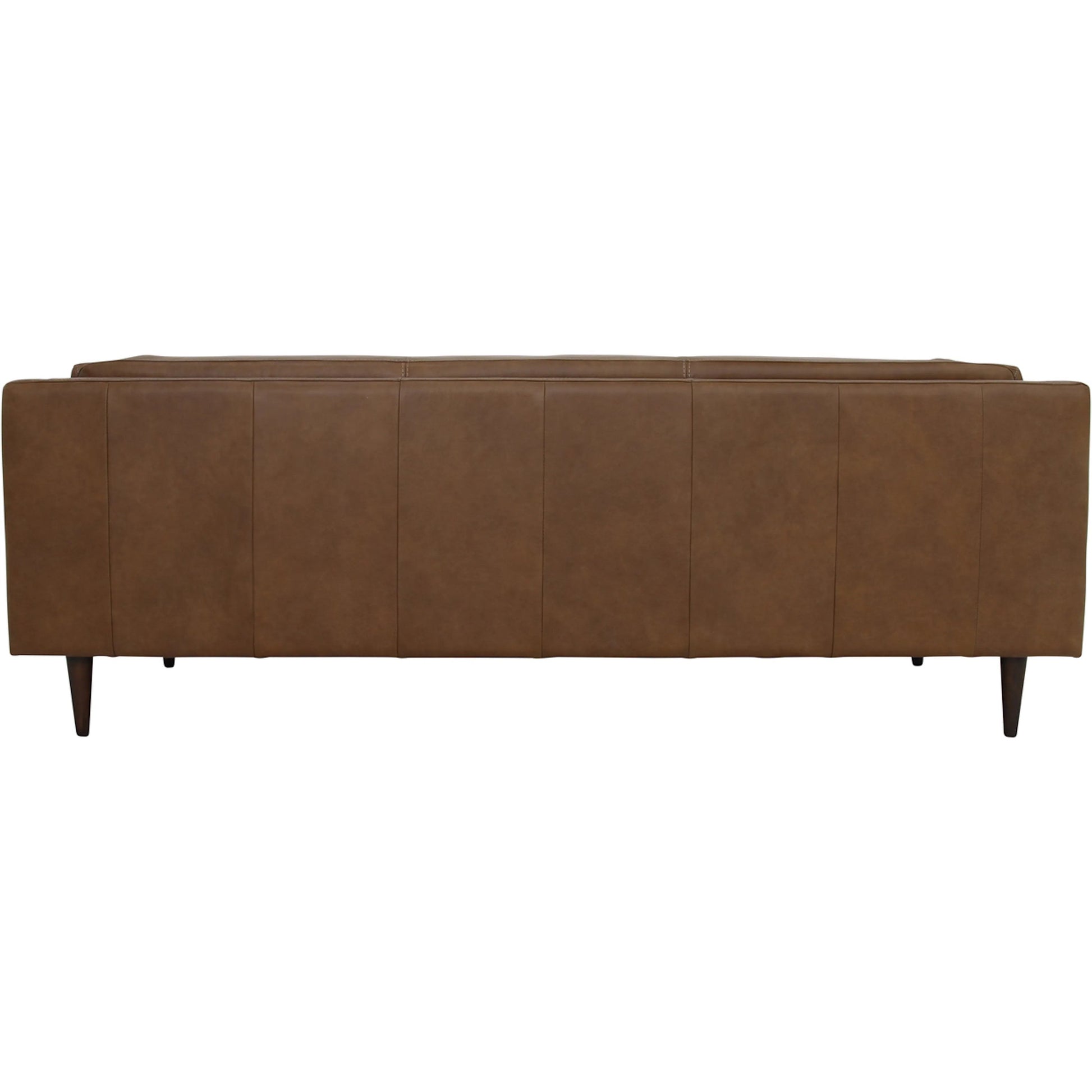 Woods Leather Sofa by Moe's Home Collection. Made from 100% top grain leather, high density foam seat, solid red meranti, plywood frame, webbing seat suspension in a traditional style.