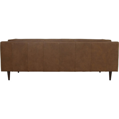 Woods Leather Sofa by Moe's Home Collection. Made from 100% top grain leather, high density foam seat, solid red meranti, plywood frame, webbing seat suspension in a traditional style.