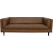 Woods Leather Sofa by Moe's Home Collection. Made from 100% top grain leather, high density foam seat, solid red meranti, plywood frame, webbing seat suspension in a traditional style.