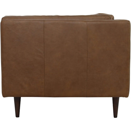 Woods Leather Sofa by Moe's Home Collection. Made from 100% top grain leather, high density foam seat, solid red meranti, plywood frame, webbing seat suspension in a traditional style.