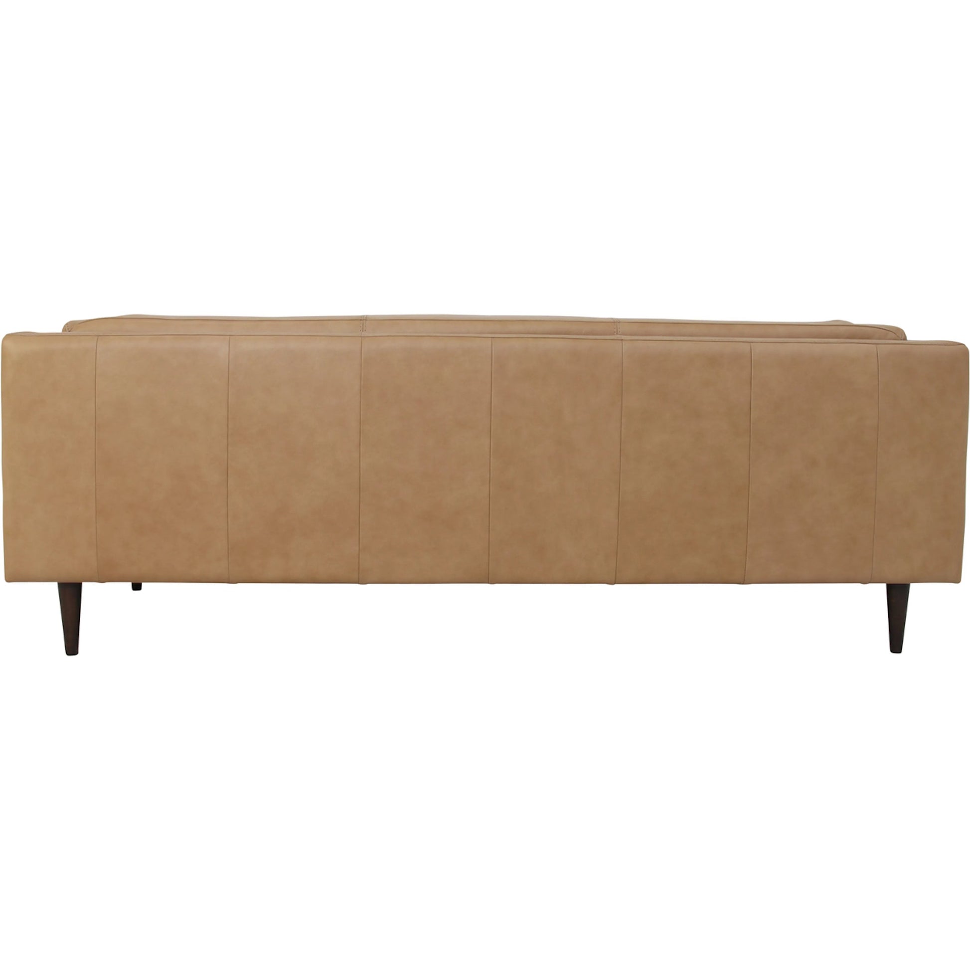 Woods Leather Sofa by Moe's Home Collection. Made from 100% top grain leather, high density foam seat, solid red meranti, plywood frame, webbing seat suspension in a traditional style.