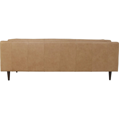 Woods Leather Sofa by Moe's Home Collection. Made from 100% top grain leather, high density foam seat, solid red meranti, plywood frame, webbing seat suspension in a traditional style.