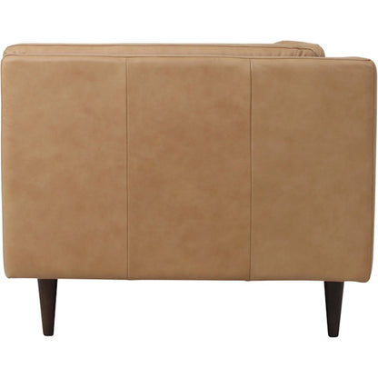 Woods Leather Sofa by Moe's Home Collection. Made from 100% top grain leather, high density foam seat, solid red meranti, plywood frame, webbing seat suspension in a traditional style.
