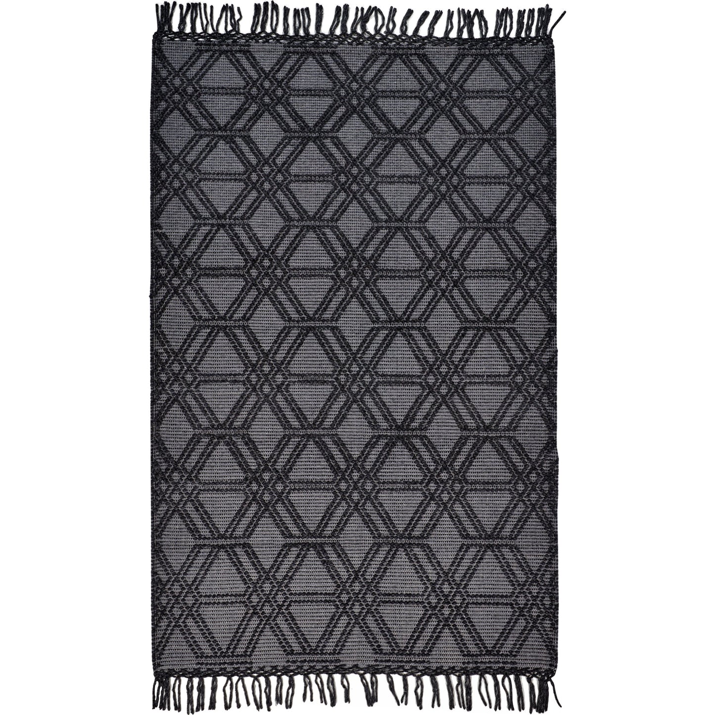 055 SI-1751283,SI-1751284 | Primary Silo | Phoenix Transitional Diamond Rug - 0807F by Feizy in black, gray. Made from wool, polyester, nylon in a unique style.