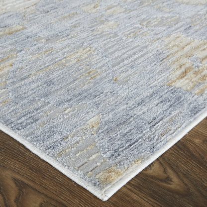 Laina Transitional Gradient & Rug - 39G7F by Feizy in tan, ivory, blue. Made from unique in a unique style.