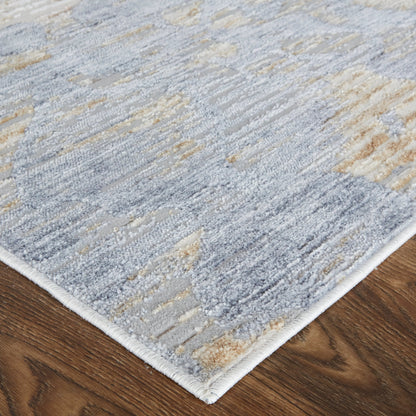 Laina Transitional Gradient & Rug - 39G7F by Feizy in tan, ivory, blue. Made from unique in a unique style.