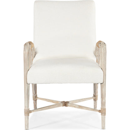 Serenity Arm Chair (Set of 2) by Hooker Furniture in beige and arctic, surf. Made from beech, rope, fabric in a modern style.