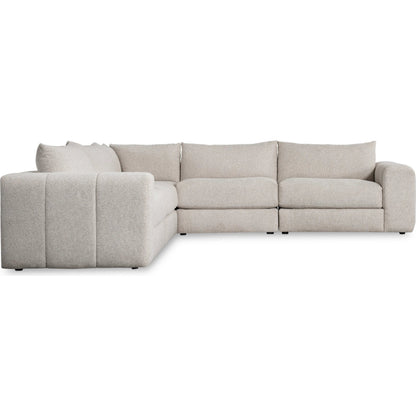 Vista 5-Piece Fabric Sectional by Bernhardt in beige. Made from fabric in a transitional style.