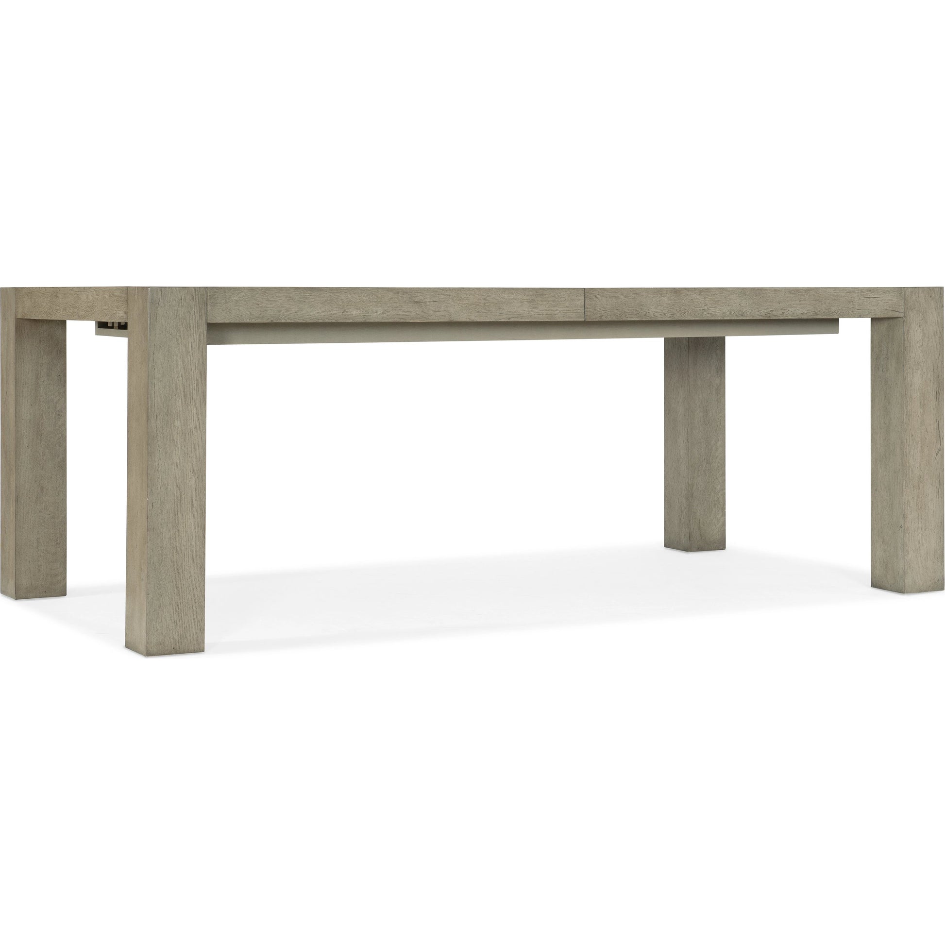 Linville Falls North Fork Dining Table by Hooker Furniture in mink. Made from oak veneers in a modern style.