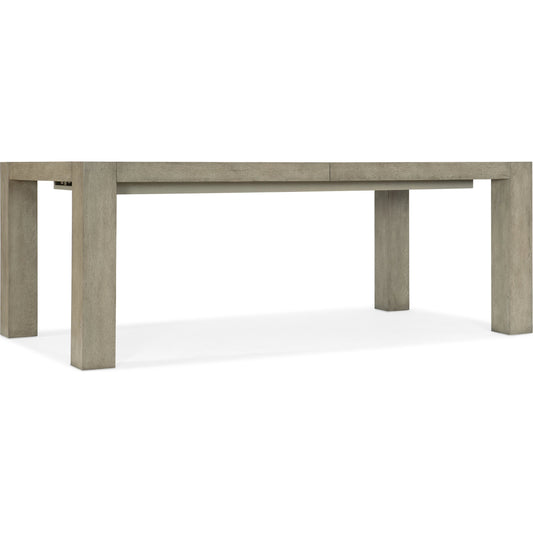 Linville Falls North Fork Dining Table by Hooker Furniture in mink. Made from oak veneers in a modern style.