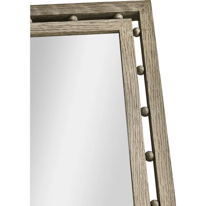 Morris Mirror by Jonathan Charles in grey and greyed oak. Made from oak, oak veneer, mirror in a transitional style.