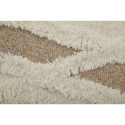 Anica Transitional Geometric Rug - 8008F by Feizy in ivory, taupe, brown. Made from wool in a unique style.