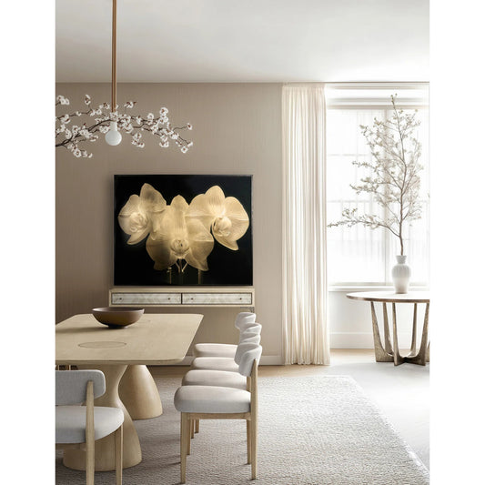 Atoll Side Chair by Jonathan Charles in white washed oak. Made from main oak in a unique style.